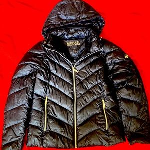 Black Michael Kors Nylon Quilted Jacket